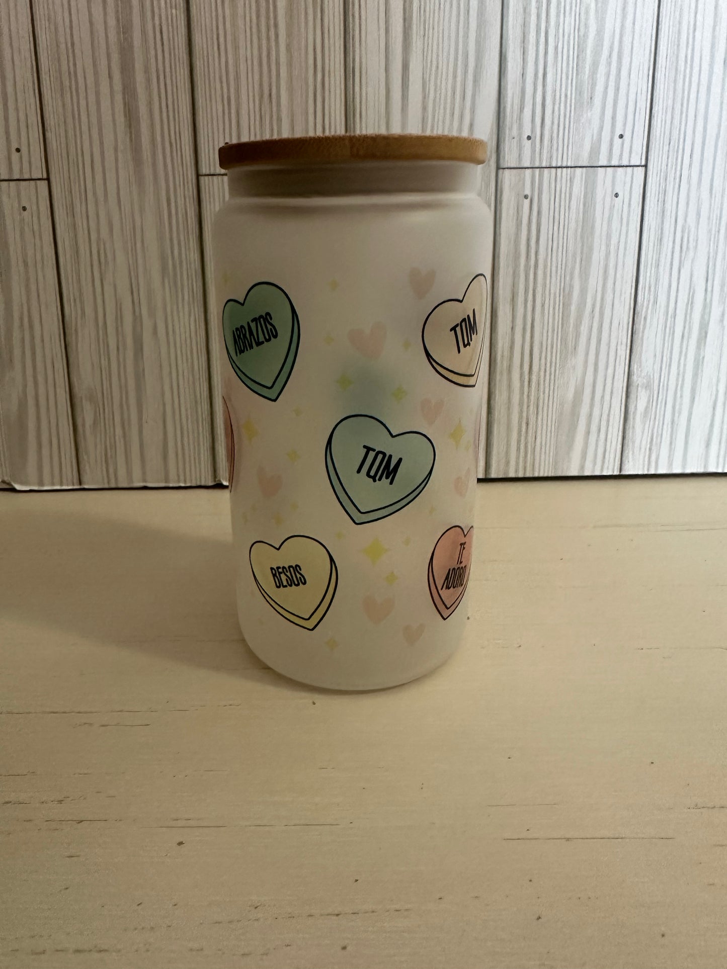 Spanish Sweetheart Frosted Glass