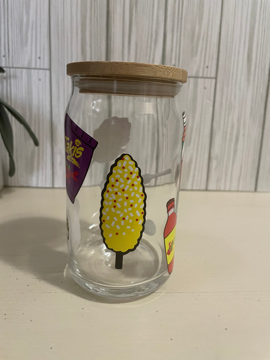 Antojitos beer can glass