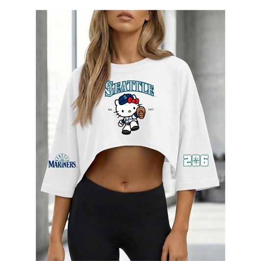 Seattle Hello Kitty Crop Top