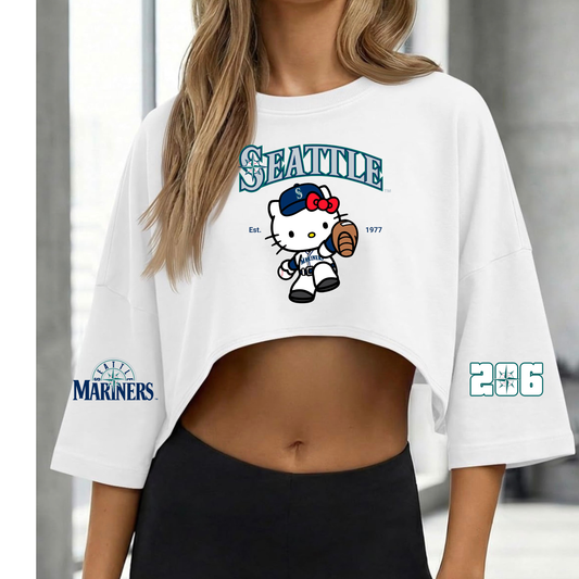 Seattle Hello Kitty Crop Top