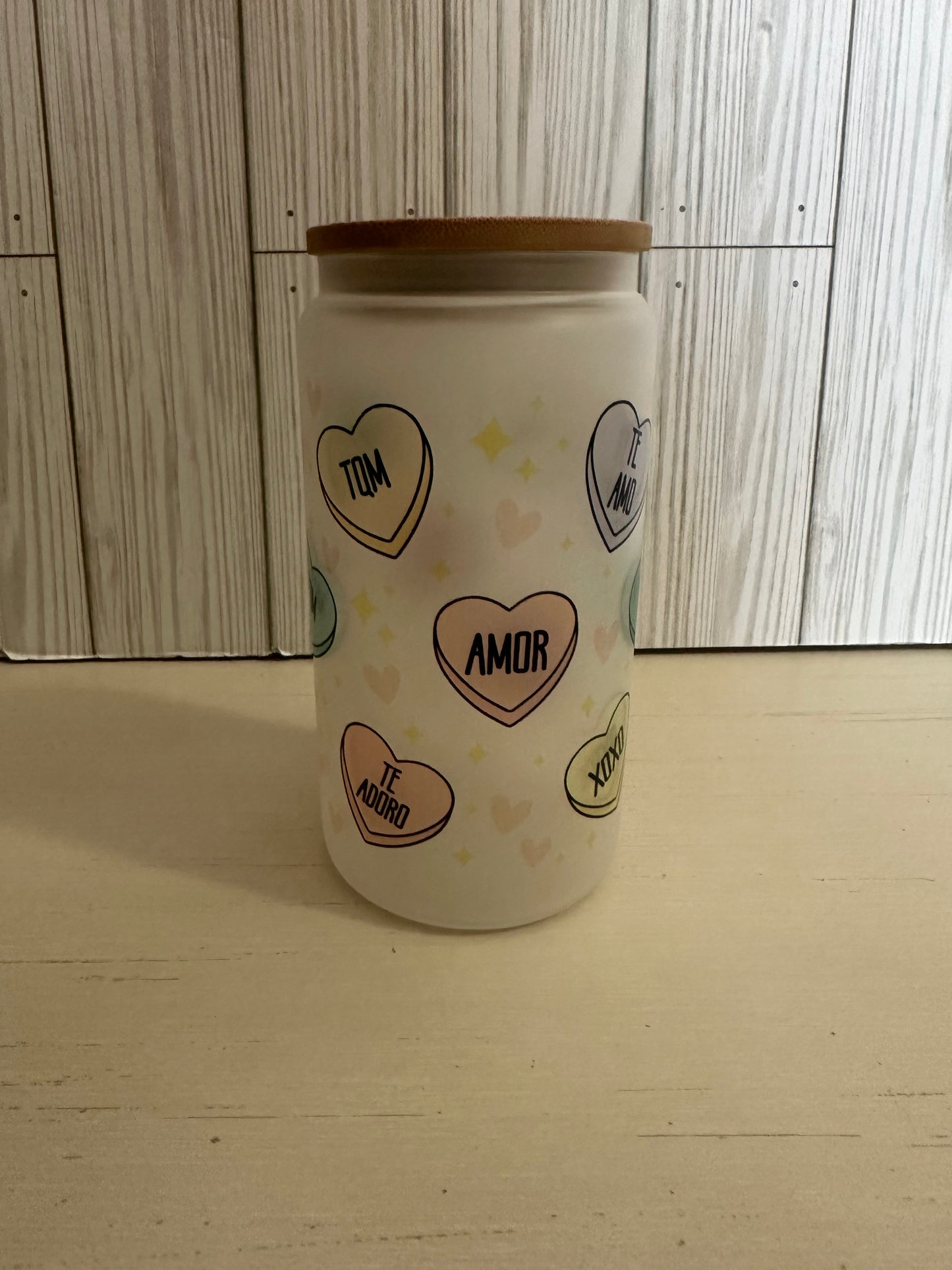 Spanish Sweetheart Frosted Glass