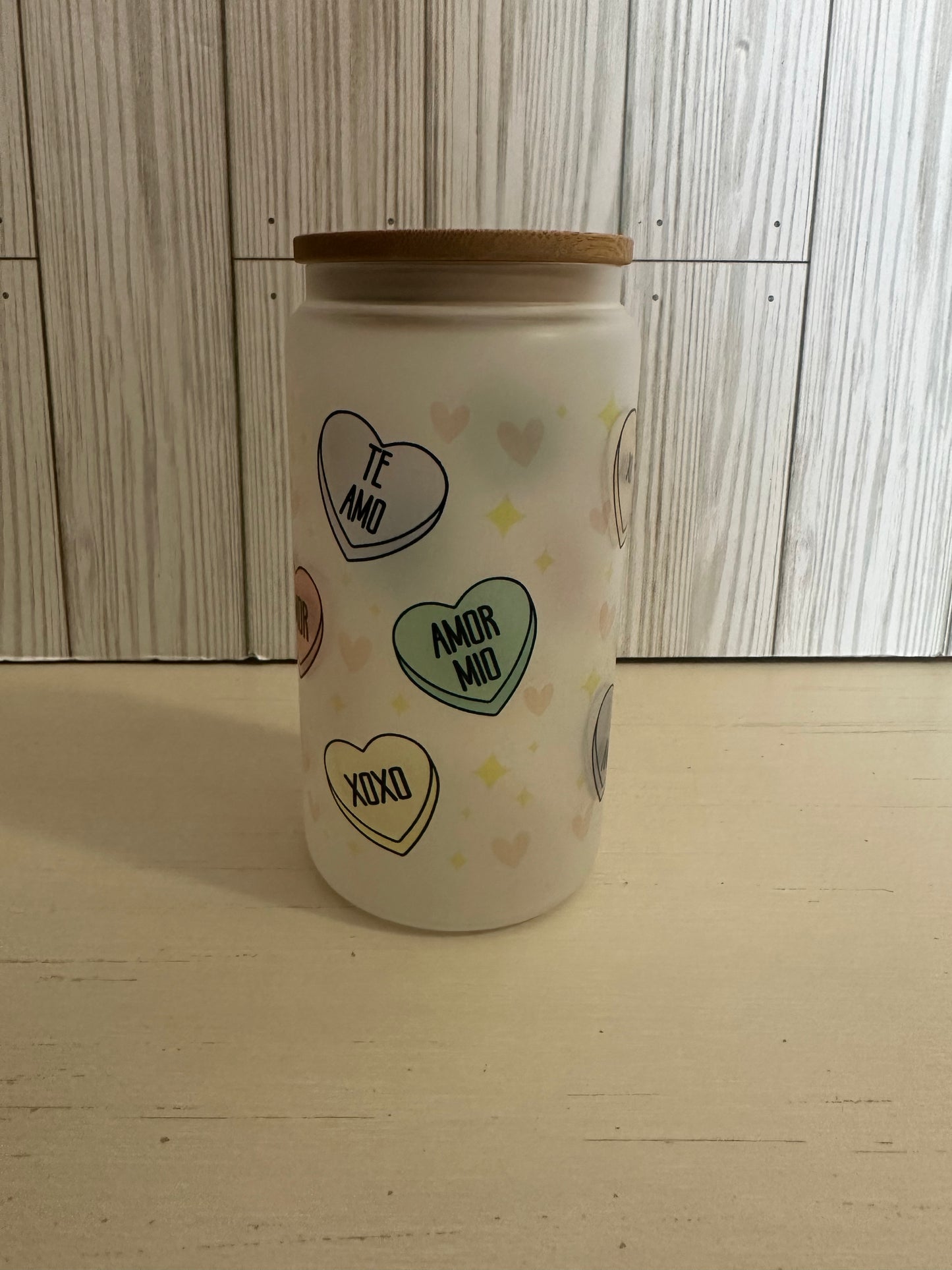 Spanish Sweetheart Frosted Glass