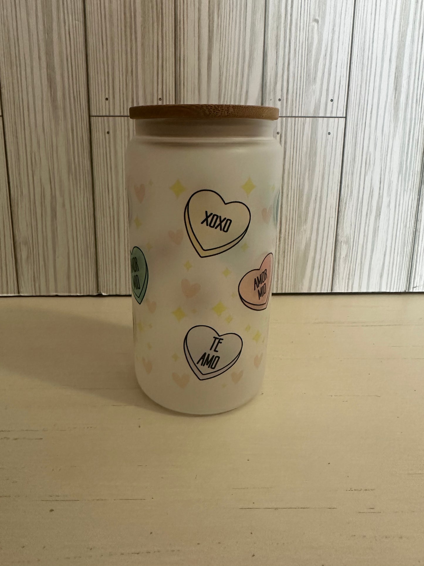 Spanish Sweetheart Frosted Glass