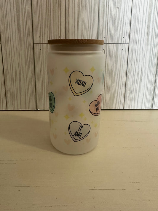 Spanish Sweetheart Frosted Glass