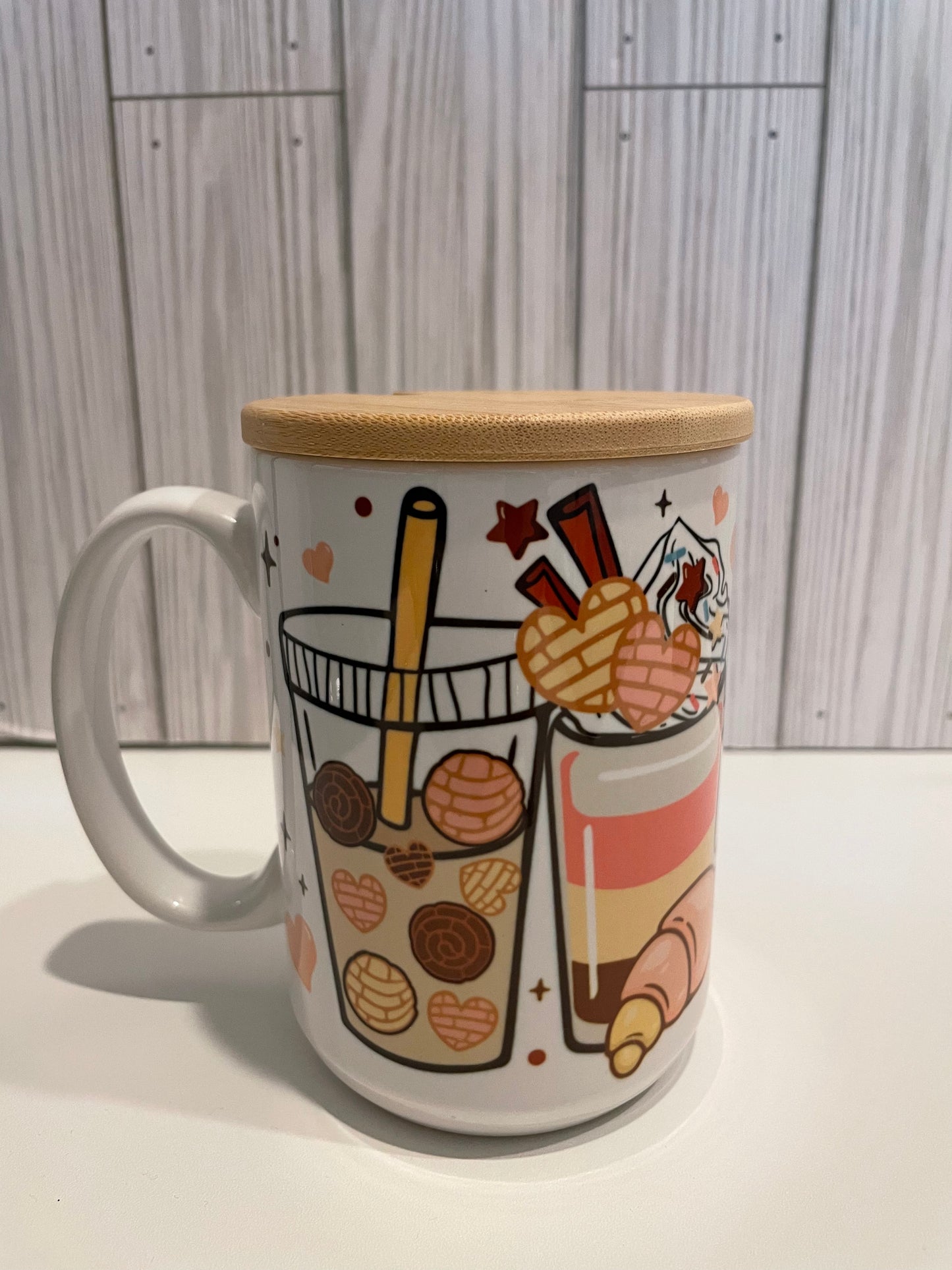 Pink Cafecito y Chisme Cup