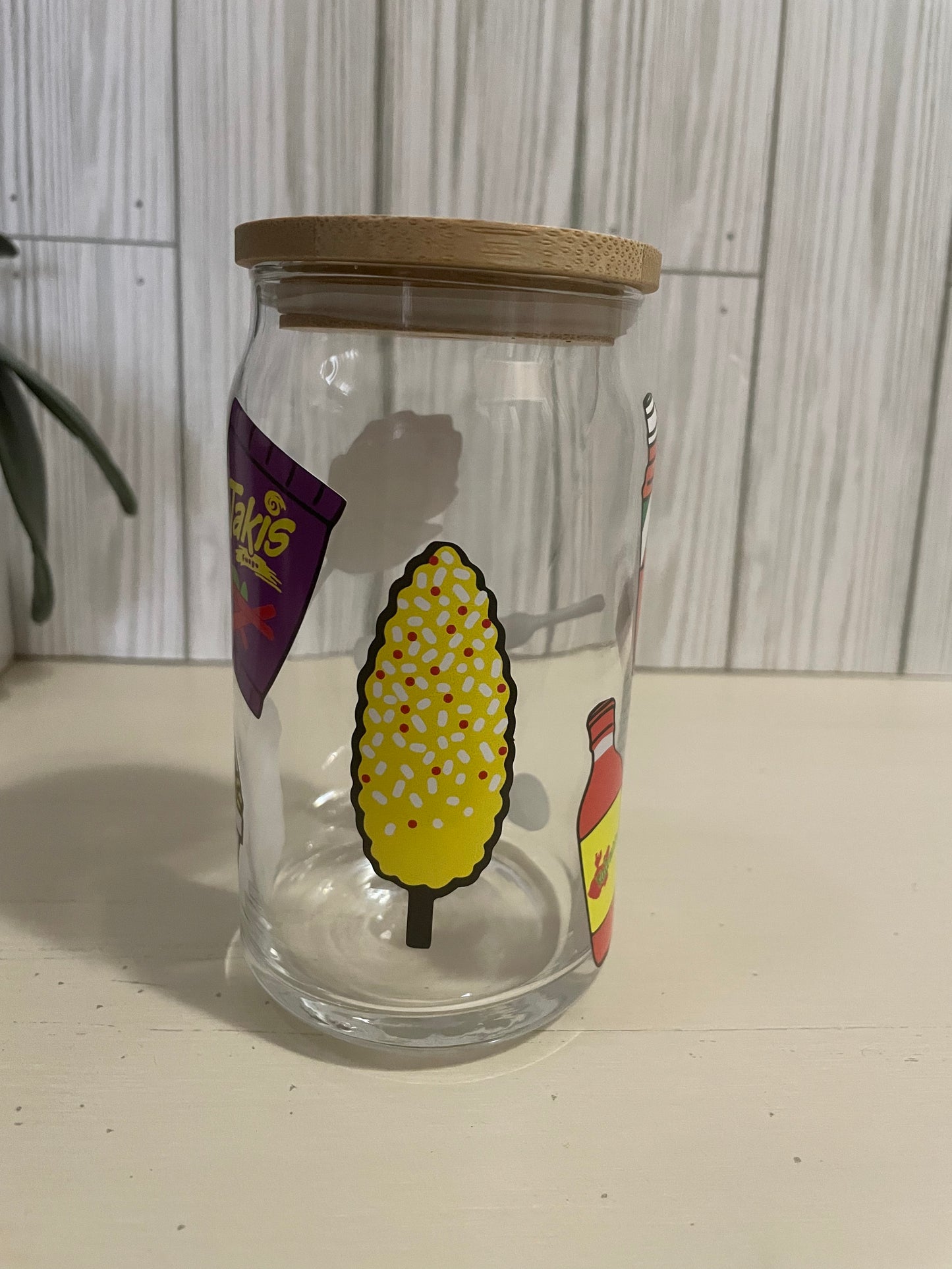 Antojitos beer can glass