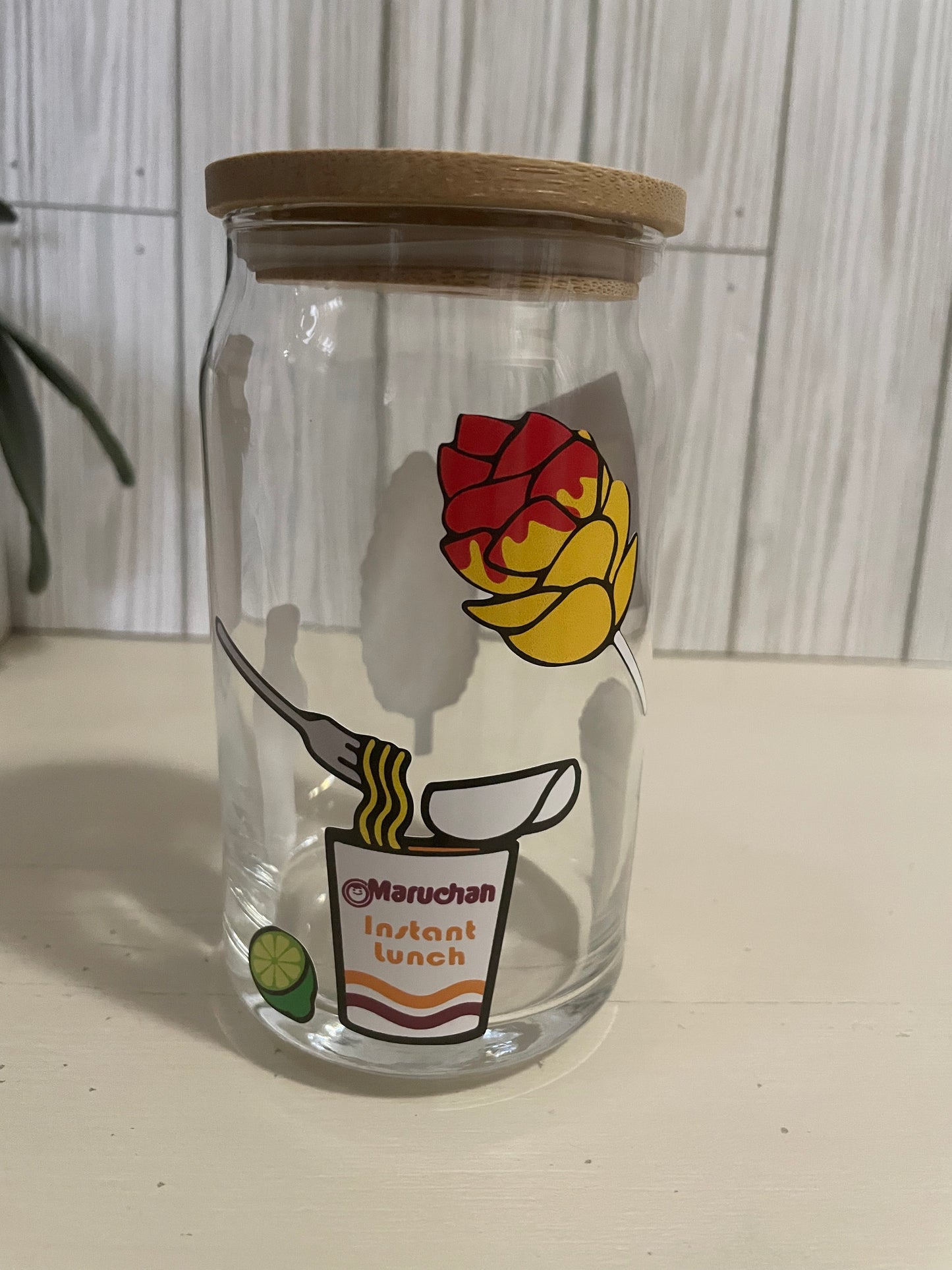 Antojitos beer can glass